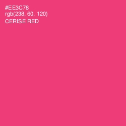 #EE3C78 - Cerise Red Color Image